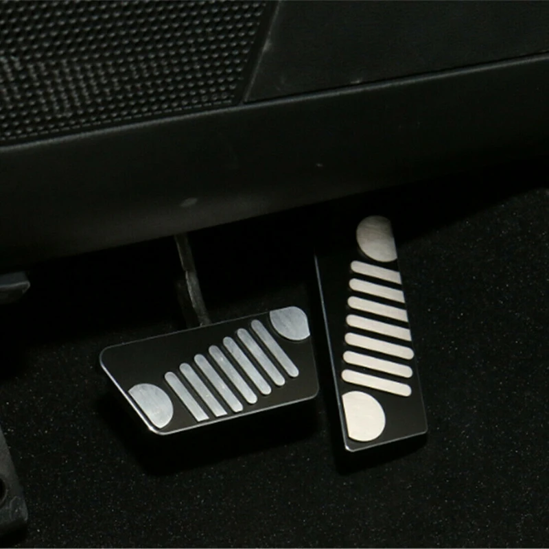 Accelerator Coaster Brake Pedal Covers Auto Foot Pedal Pad Kit Retrofitting Accessories For Jeep Wrangler JK 2011-2016