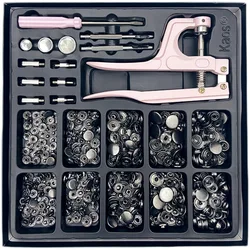 100 pcs/ Set Metal Button Installation Tool Set Snap Button Pliers Kit for DIY Clothes Jackets Leather Crafts