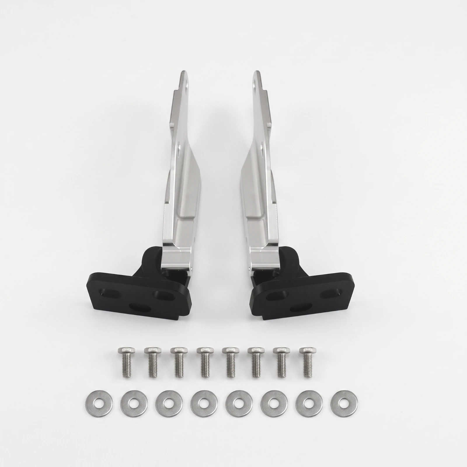 2 Pieces Quick Release Hood Hinge Latch Kit Exact Fit Quick Hood Hinge Release Latch Hardware Silver Anti-Scratch