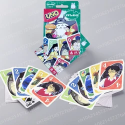 Mattel UNO MY NEIGHBOURs TOTOROs Board Game Anime Cartoon Kawaii Figure Pattern Family Funny Entertainment Uno Cards Games Gifts