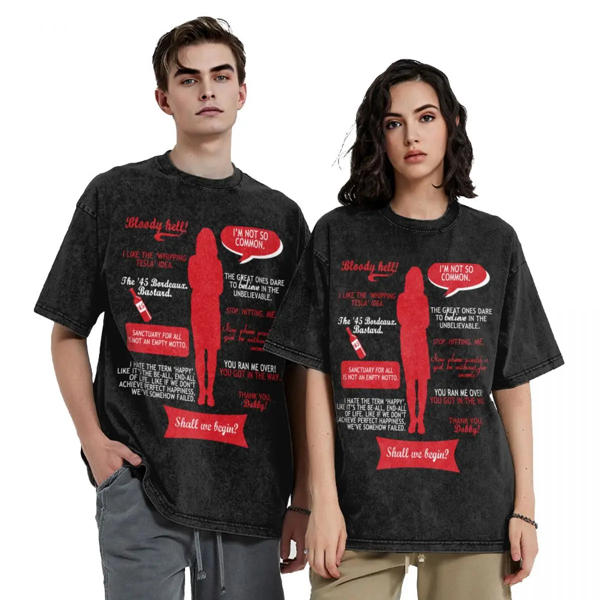 

Sanctuary - Helen Magnus quotes (red/white design) T-Shirt plus sizes vintage clothes vintage t shirts Men's t-shirts
