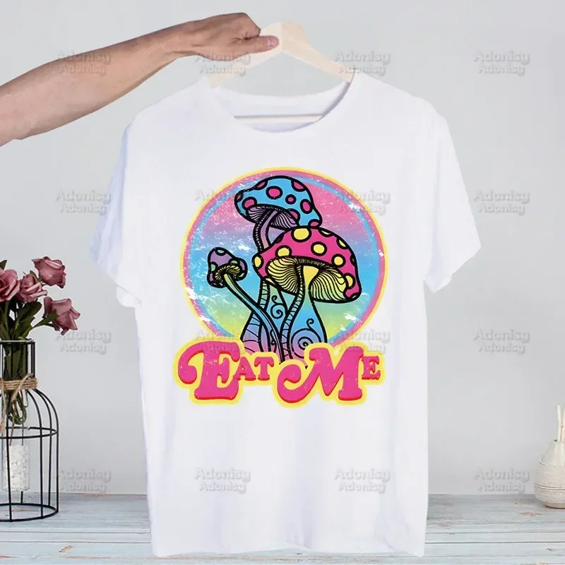 

Mushroom Graphic Aesthetic Print Men's Brand T-shirts Funny Hip Hop Summer Women Men Tshirts Streetwear Ulzzang Harajuku T-Shirt