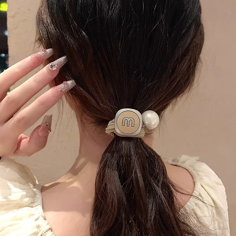 High-End Hair Ties, High-Elasticity Hair Ties, Feminine Pearl Ponytail Hair Ties, New Bun Hair Ties, Hair Accessories