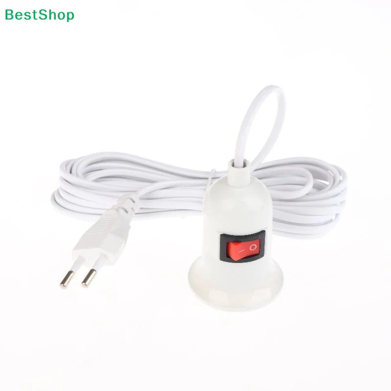 

♥EU Plug E27 Plug With Switch & Long Cable 3/5 Meters- Lamp Holder Power Cord For DIY Lighting & Electrical Appliances