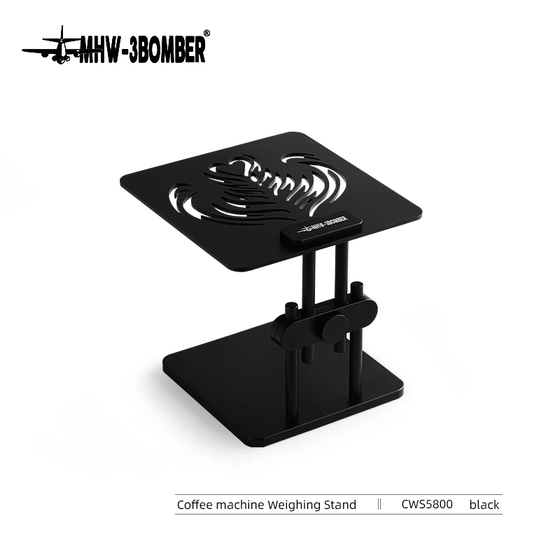 Espresso Coffee Weighing Rack Electronic Scale Station Aluminium Alloy Art Stand with Non-slip Base Barista Tools