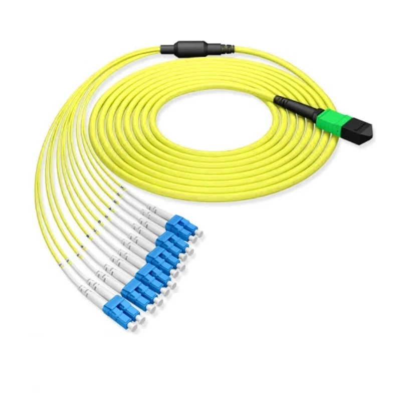 12 الأساسية MPO-6DLC patchcord 1mtr SM MM أنثى MPOAPC UPC الألياف اندلاع MTP نوع B 12 الأساسية ftth الطائر البصرية التصحيح الرصاص ftthELINK