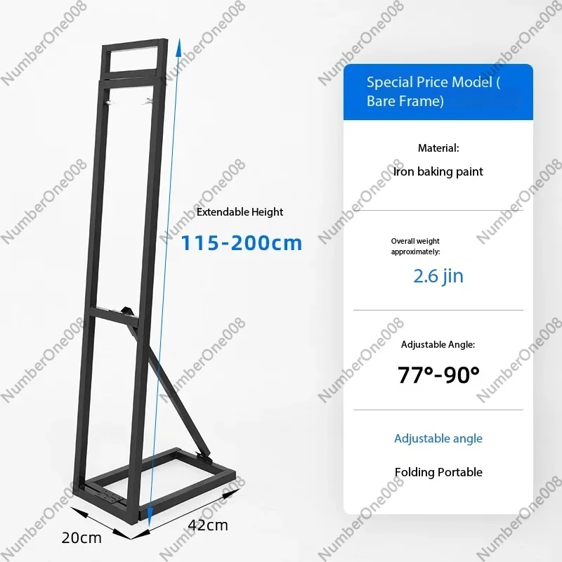 Telescopic Poster Stand Floor Display Frame Adjustable Height for Wedding Sign Banner Billboard