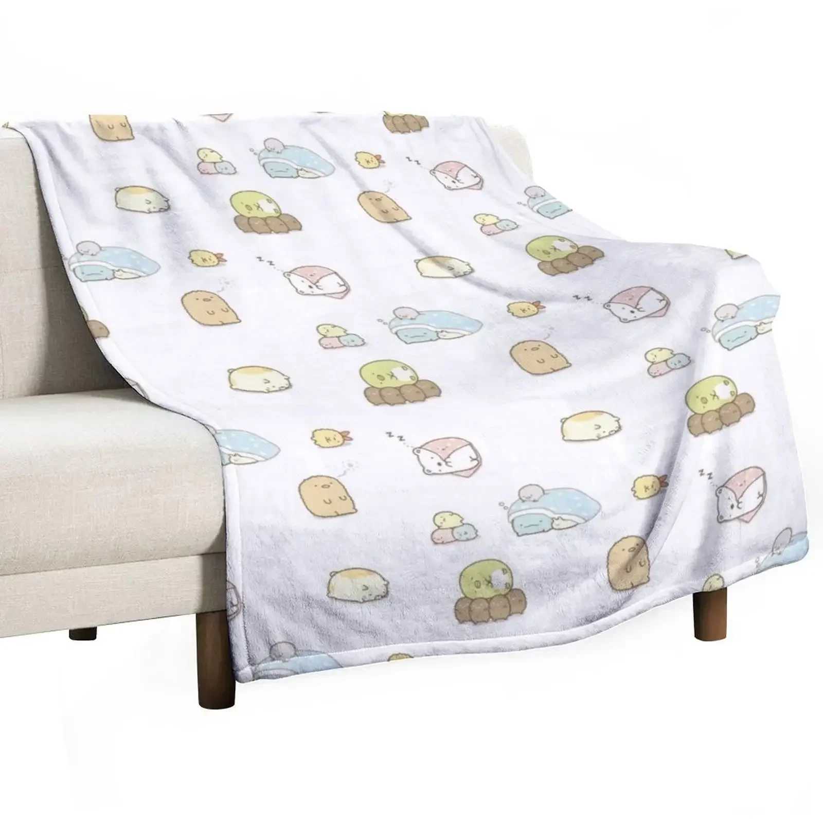 

Sleepyheads From Sumikkogurashi Seamless Pattern Throw Blanket Blankets For Sofas Kid'S Moving Blankets