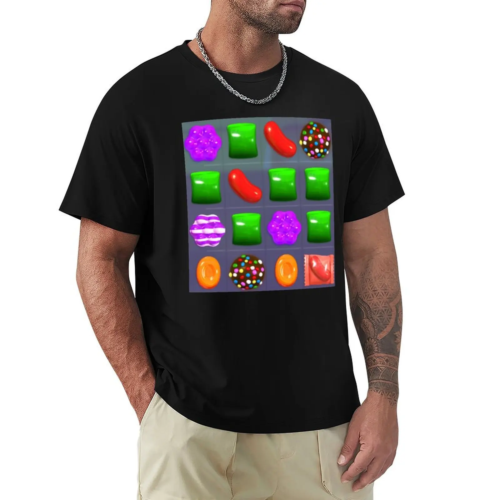 Candy Combo Candy Crush T-Shirt Casual All Match Short Sleeve T-Shirt