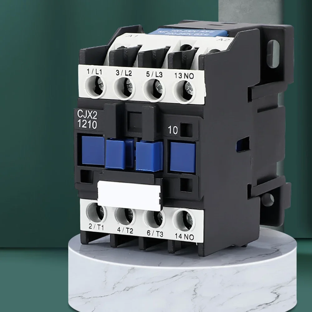 

CJX2 1210 Household AC Contactor 12A 3P With 1 Normally Open Auxiliary Contact 220V Din Rail Mount Power Switch