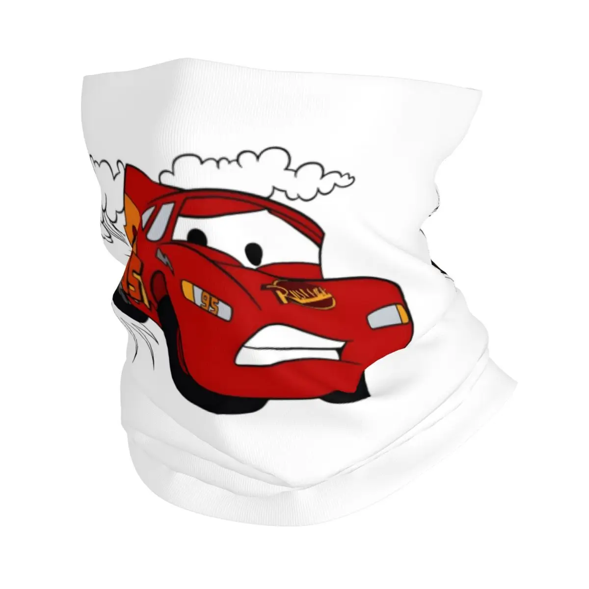 Custom Lightning McQueen Cartoon Bandana Winter Neck Warmer Women Windproof Wrap Face Scarf for Hiking Cars Gaiter Headband