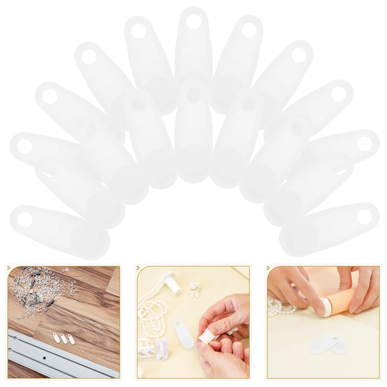 

100Pcs White Plastic Curtain Track Gliders No Drill Easy Install Rv Living Room Bedroom Smooth Quiet Operation