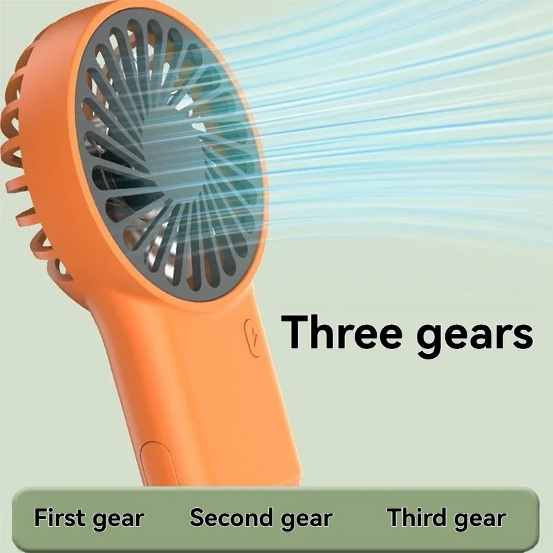 New Foldable Handheld Desktop USB Rechargeable Mini Fan Cartoon Design with Hook for Mountaineering Outdoor Home Office use