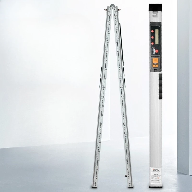 horizontal ruler double screen digital display detection ruler 2 meters foldable ruler
