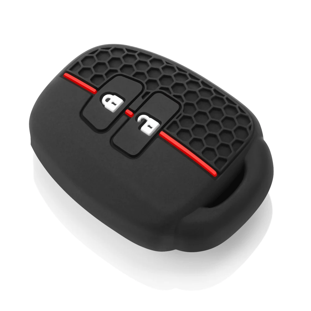 Silicone Car Key Cover Case for Toyota Yaris Corolla Highlander Crown 2 Buttons Remote Skin Protector Shell Keychain Accessories