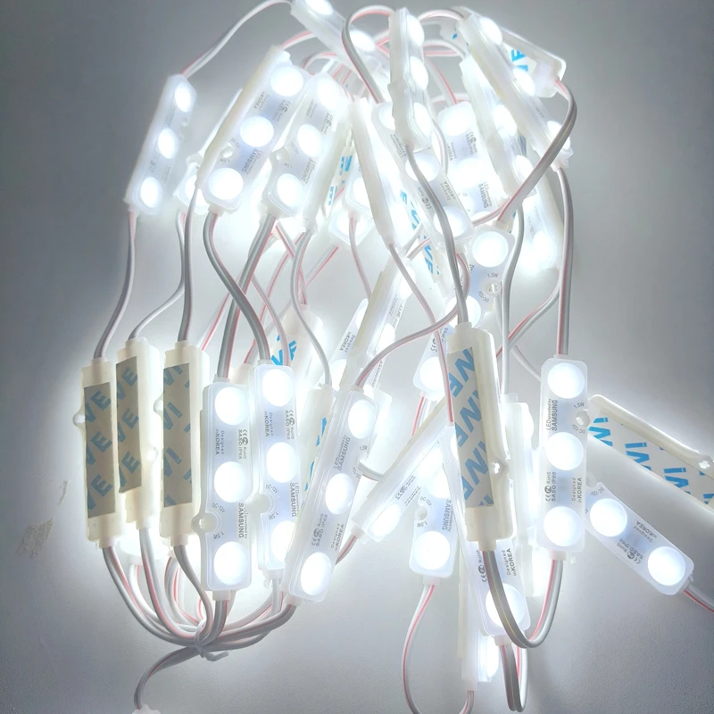 50 stks 5730 SMD LED Module Verlichting IP67 Waterdicht 3 LED Back Lights DC12V 1.5 W Spiegel Licht Rood Blauw groen Wit Led Module