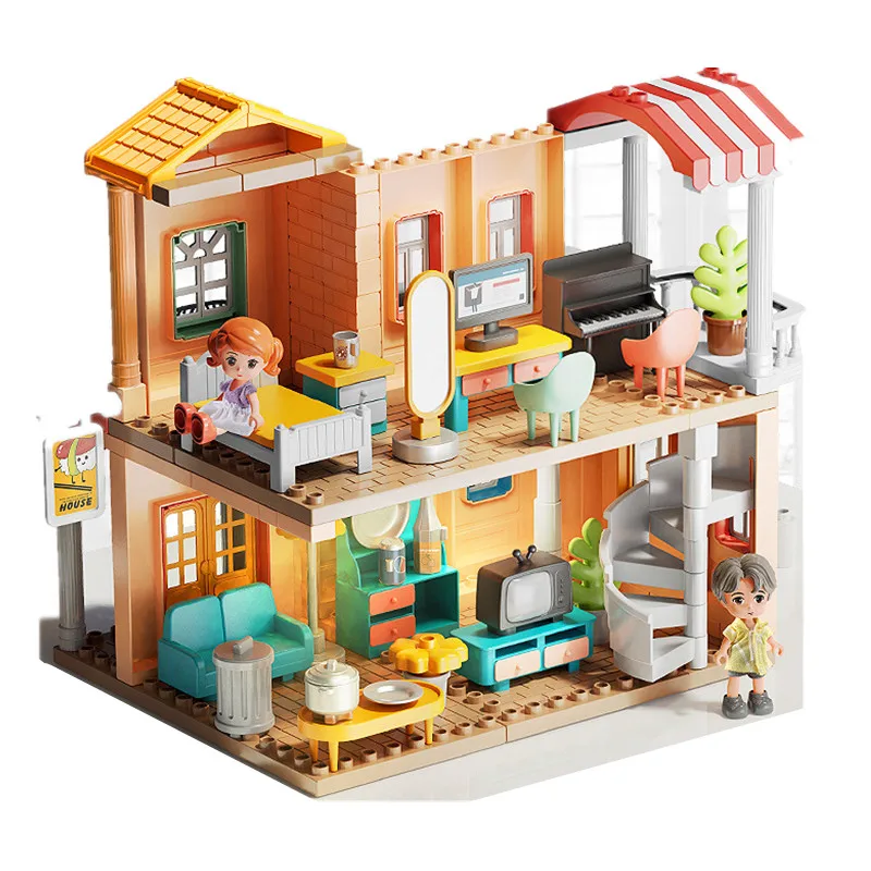 Grands décennie s de Construction, Meubles de Maison, Ustensile de Cuisine d'Nik, Pièces de Piano pour Chambre à Coucher, Baignoire, Jouets Compatibles Duploeed, Cadeau pour Enfant