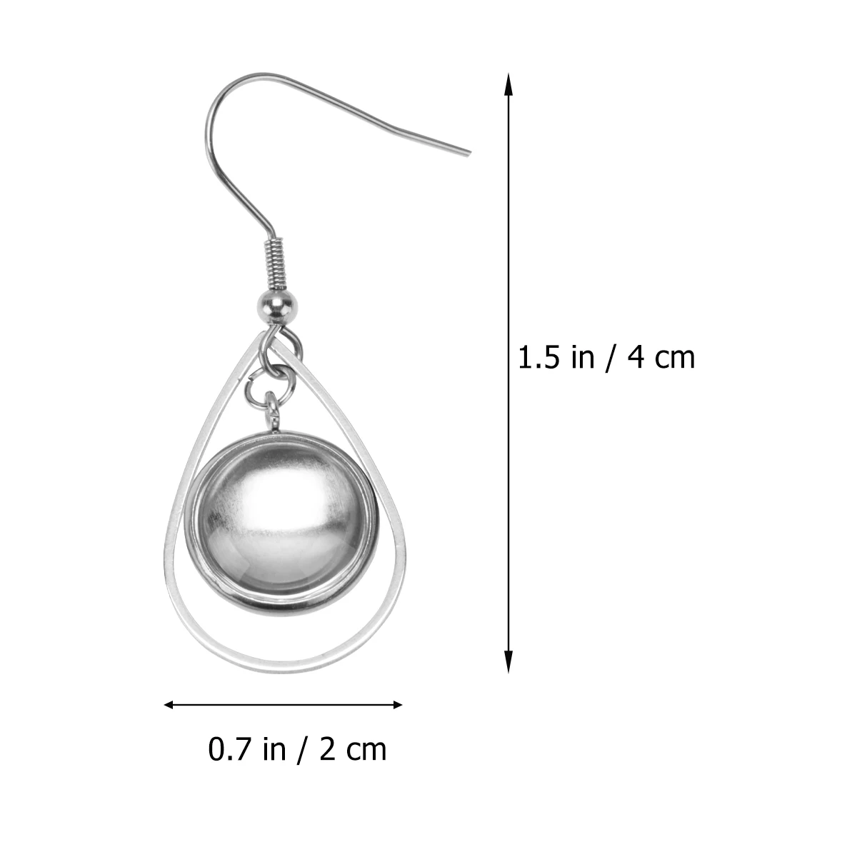 

20 PCS Ear Hook Bottom Support Trays Earring Teardrop Metal with Time Earrings Material