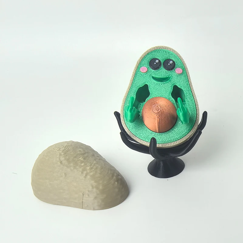 3D Printed Novel Middle Finger Bad Avocado Funny Humor Avocado Toy Middle Finger Statue Cute Avocado Home Gifts For Your Friends