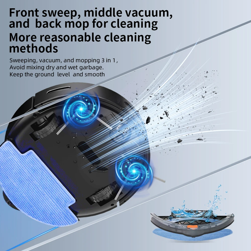 Robot Vacuum Cleaner Small Home Appliance 3 In1 Charging Cleaning Machine Automatic Dry Wet Sweeping