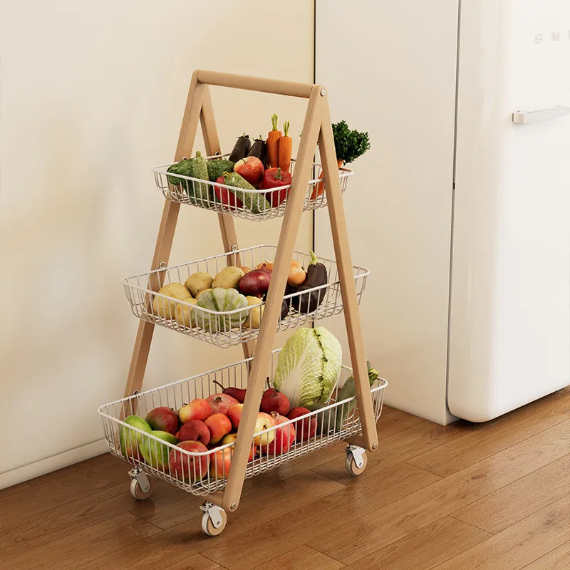 

Кухонная тележка на колесах, многоуровневый органайзер для хранения фруктов, передвижная кухонная тележка, компактное мобильное хранилище