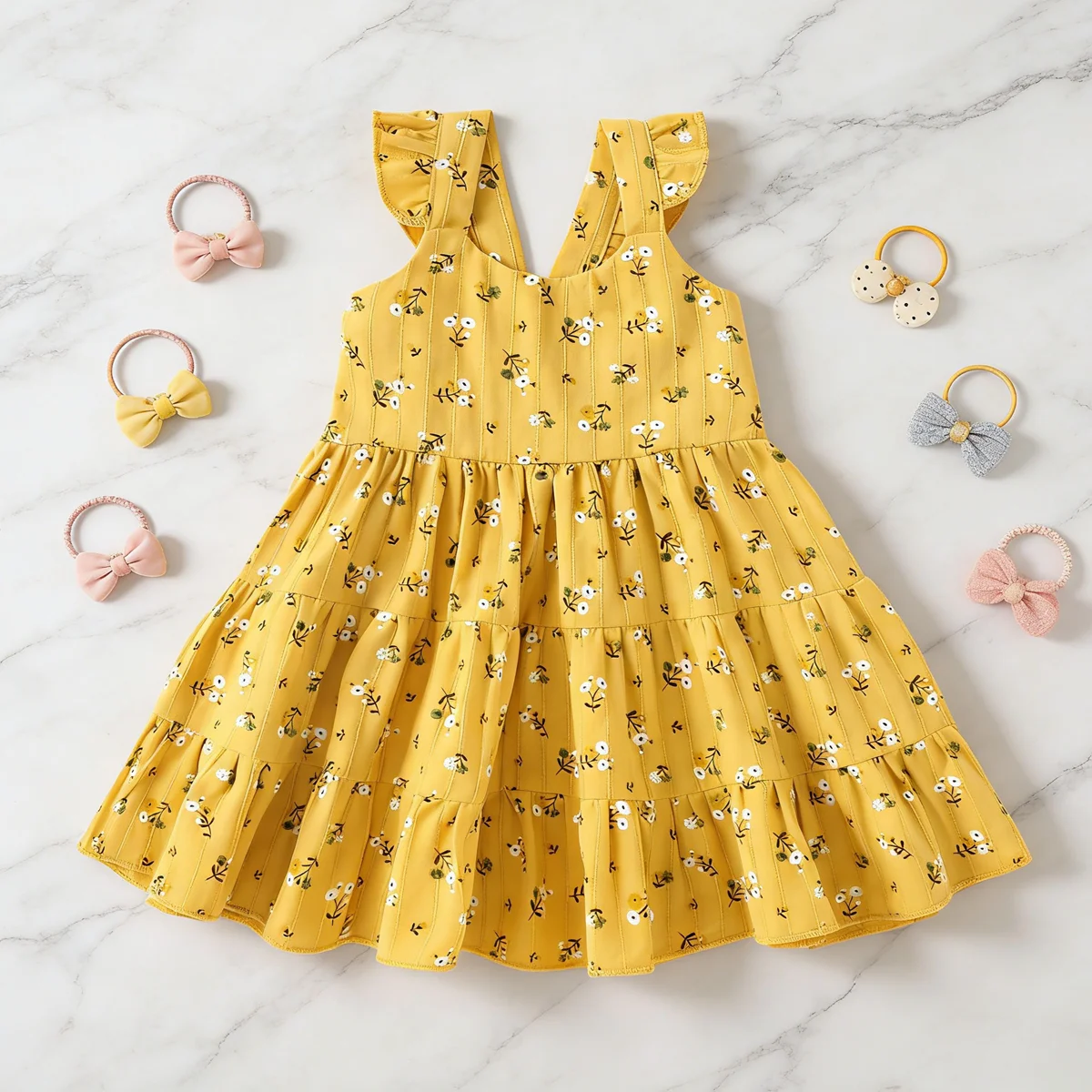 Flower Children Girls Dress Summer Casual Cute Sleeveless Baby Dress
