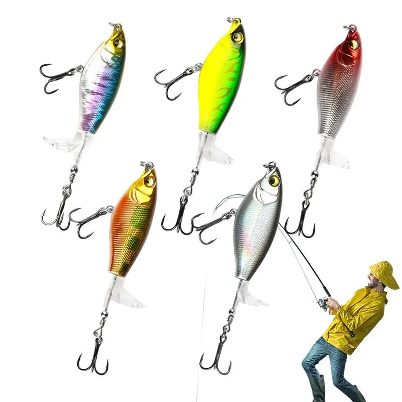 

Fishing Bait Set 5PCS Fishing Artificial Baits Bass Lures Floating Water Lure Saltwater & Freshwater Fishing Gear For Bass