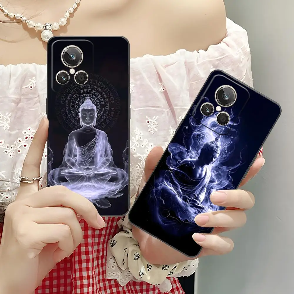 

Эстетичный чехол для телефона с изображением Будды для Realme GT 8 Neo Pro C75 73 71 C67 65 C55 53 C35 31 C20 15, с красочной печатью, роскошный