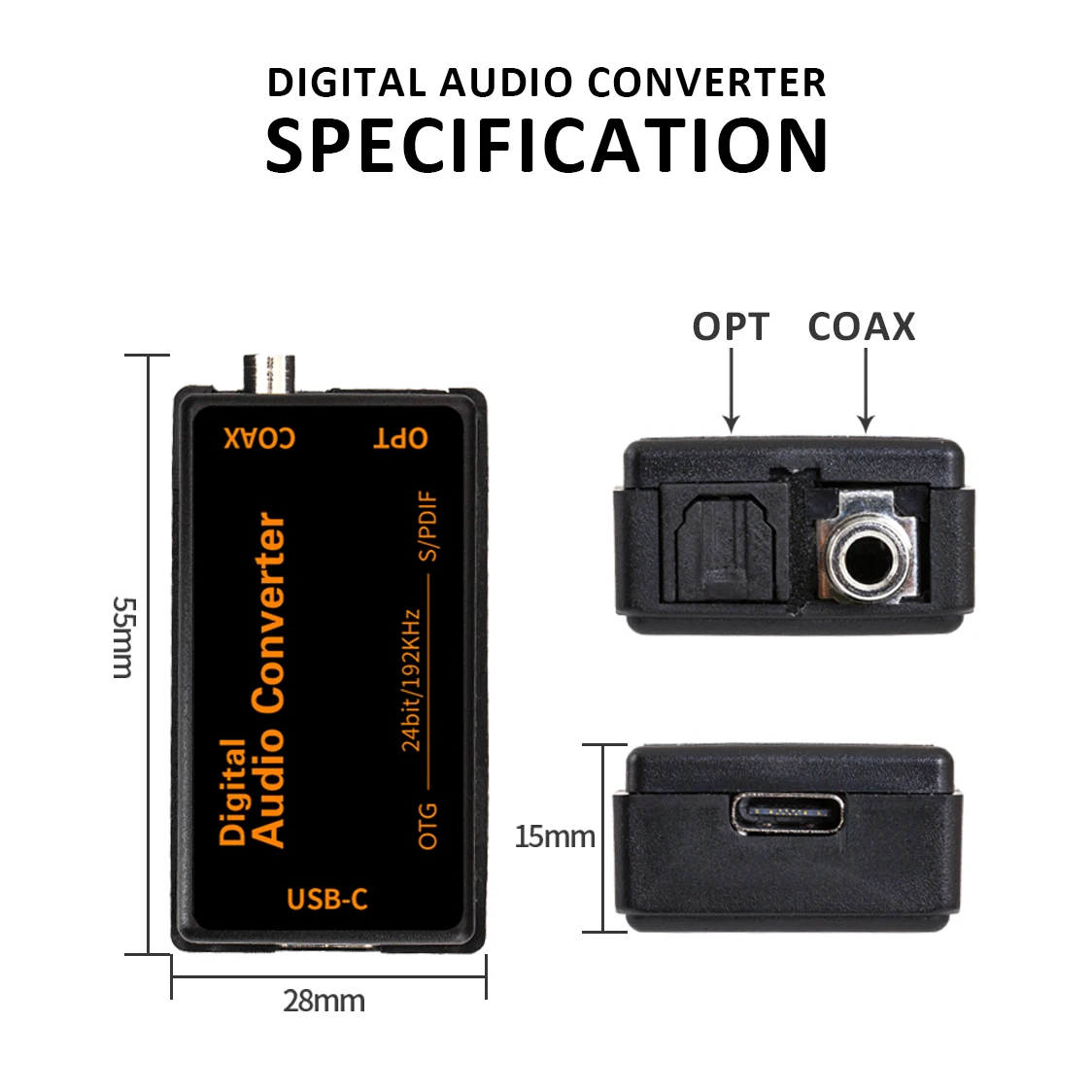 USB OTG COAX/Optical converter for Clarinet