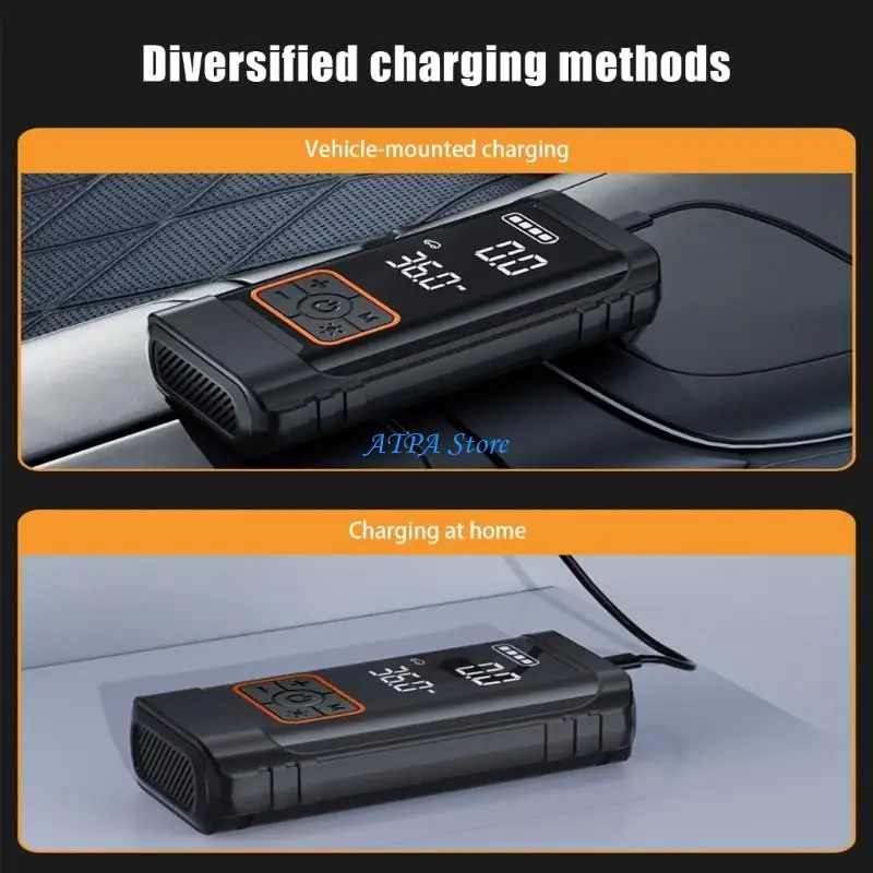 U13C Multifunctional Digital Tire Inflator with Flashlight and Pressure Gauege Portable Air Compressor Universal Air Pumps