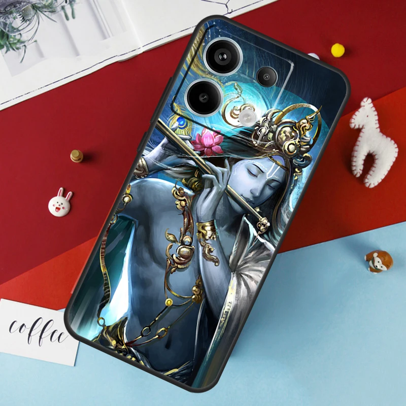 Indian God Lord Krishna Case For Xiaomi Redmi 12 13C 12C 10C 9C Redmi Note 13 9 10 11 12 Pro 9S 10S 11S 12S Cover