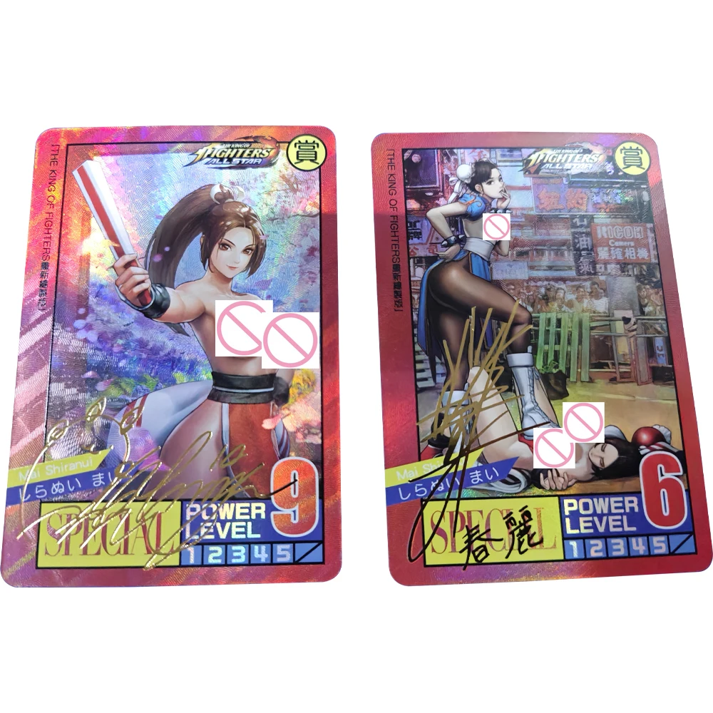 

Anime Sexy Nude Collection Card Mai Shiranui Chun Li Big Chested Beauty Signature Card Bronzing Refractive Color Flash Boy Gifts