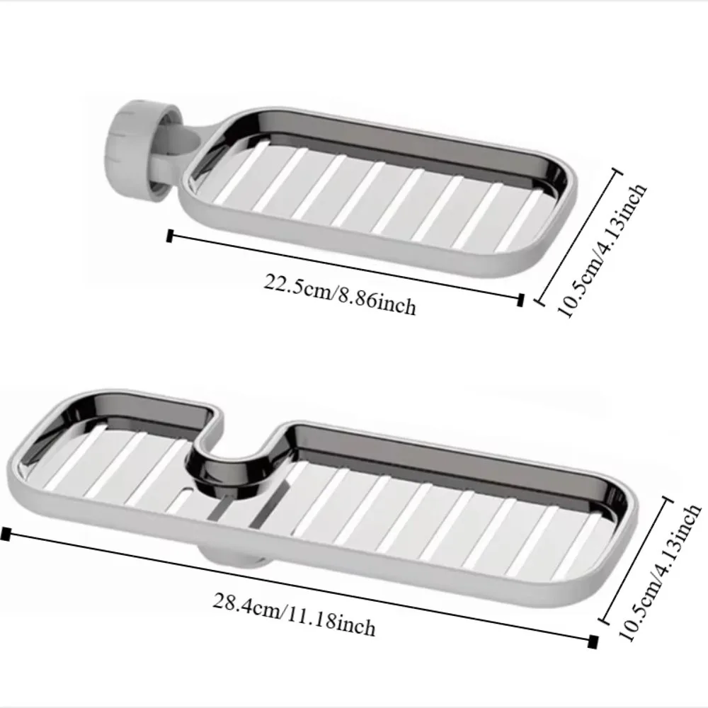 Anti-Rust Stainless Steel Sponge Holder Drainage Storage Finishing Rack Sink Rack Pool Rag Storage Adjustable