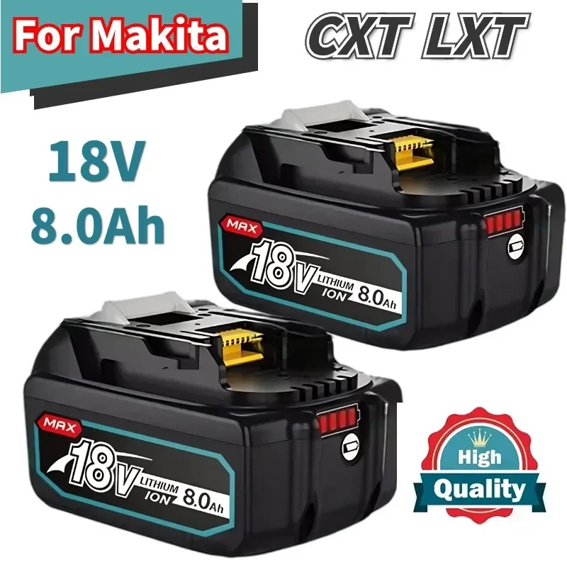 18V Battery 8Ah Rechargeable Power Tools Battery 18V For Makita with LED Li-ion Replacement LXT BL1860B BL1860 BL1850