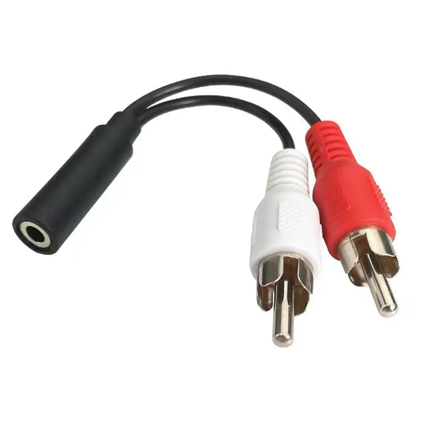 3.5 Audio Aux Socket Connector To Headphone Music Wire 3.5mm RCA Female Jack Stereo Cable Y Plug 2 Male Adapter