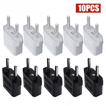 3/5/10Pcs US to EU Power Adapter Travel Charger Converter American to Europe Plug…