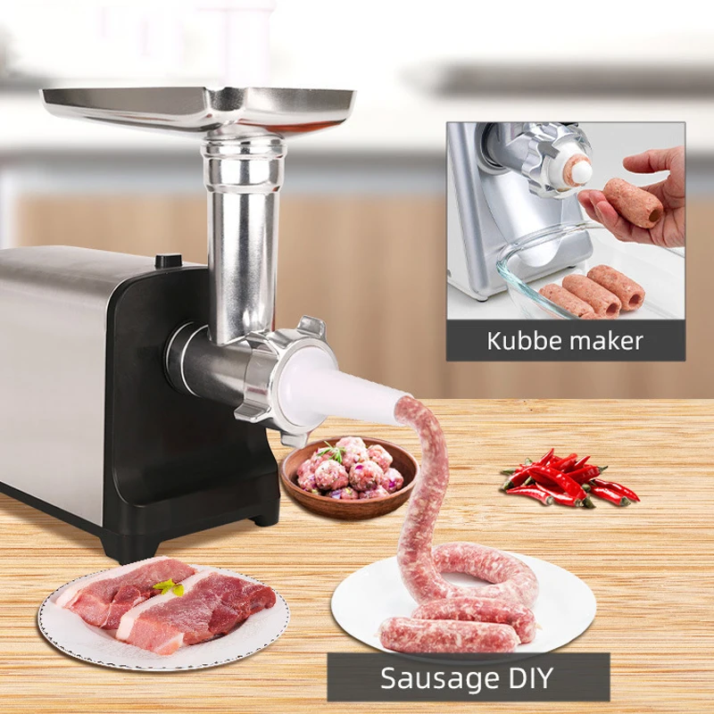 

Electric Meat Grinder Mincer Stainless Steel Ground Meat Machine Chopper Sausage Stuffer Food Processor Home