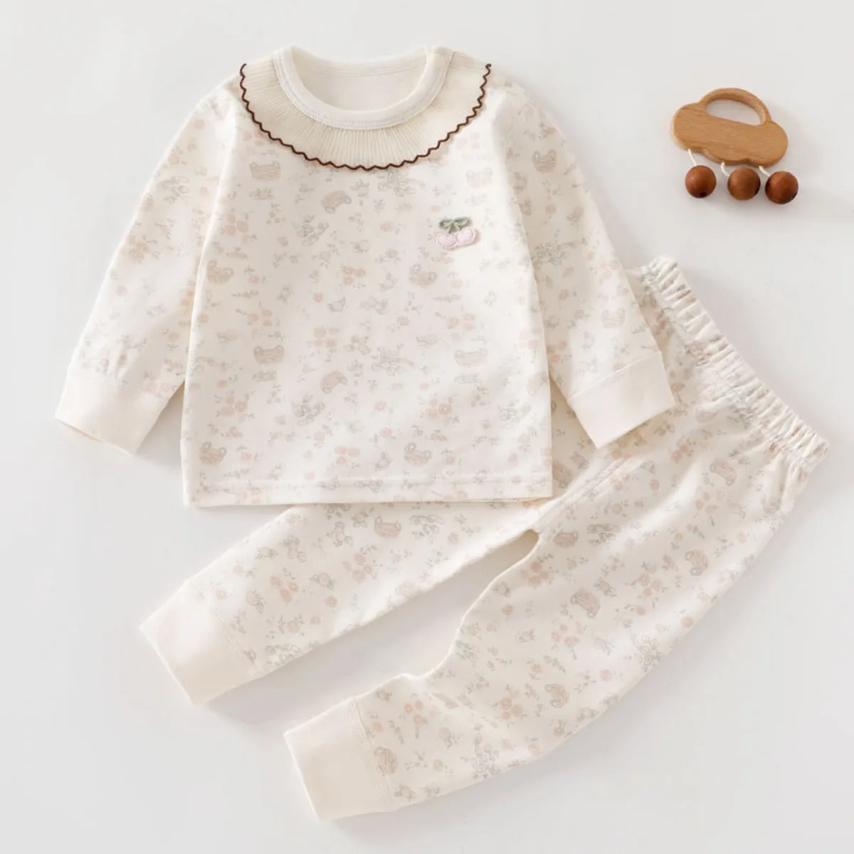 6-24M Baby Boy Girl Spring Fall Comfy 2pcs Set Clothes Newborns Pure Cotton Top & Pants Set Toddler Breathable Casual Outfit