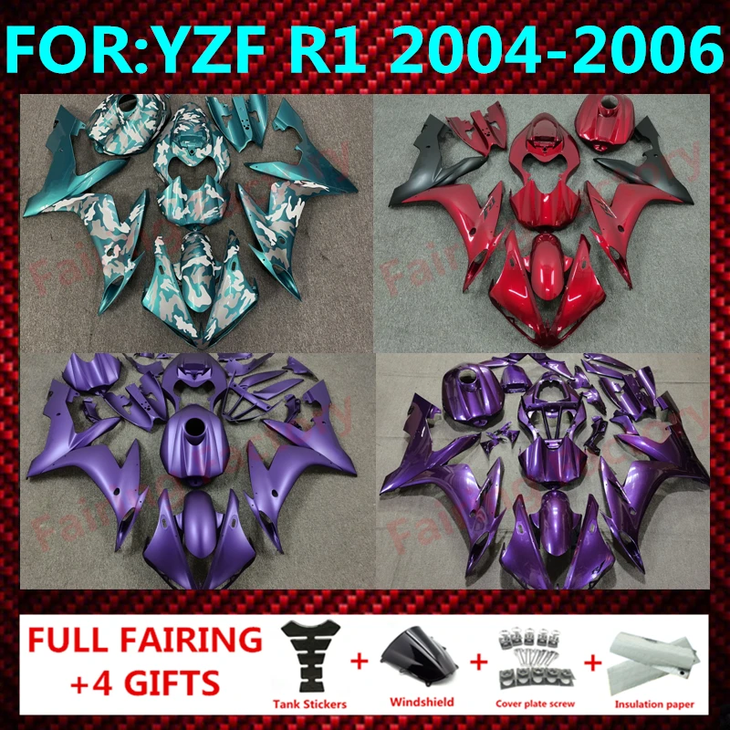 

Motorcycle Fairing Kit ABS Plastic Body Injection Fairings Bodywork Bodykits For Yamaha R1 YZF1000 YZFR1 YZF-R1 2004 2005 2006