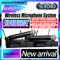 Paulkitson Dual Channel SLXD4D/B58 Wireless Handheld Microphone Digital High-End Professional Live Streaming Dynamic Microphone