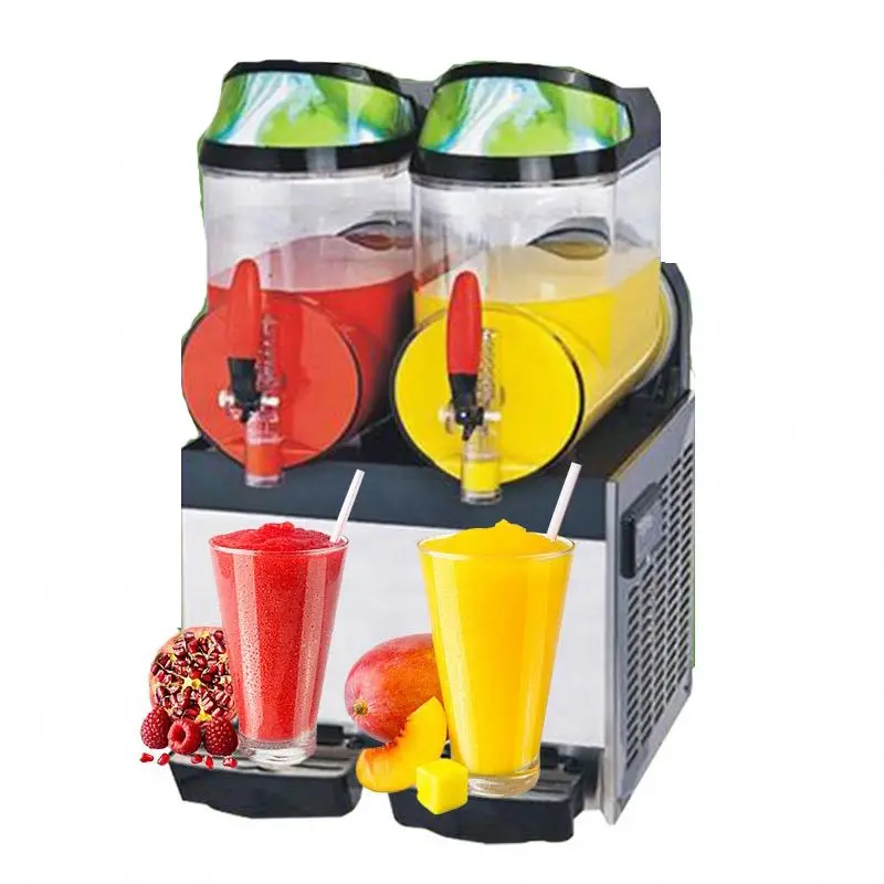 Air Cream Mix Maker Cold Drink Slash Make Used 2.5l*2 Tank Mini Slush Machine