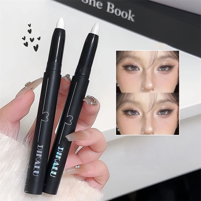 디칼루 샤이니 펄 아이섀도우 펜 화이트 매트 글리터 아이라이너 펜슬 방수 롱 라이트닝 아이즈 라이잉 실크웜 스틱 메이크업