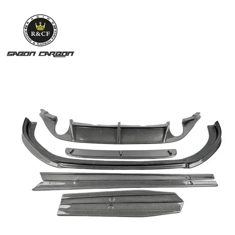 

14-17 MK7 RZA Style Carbon Fiber Front Lip Sp Rear Diffuser Side Skirts Body Kits VW MK7 GTI