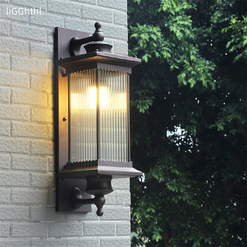 

AIGESI Outdoor Retro Wall Light Sconces Classical LED Lamp Waterproof Home Decorative For Porch