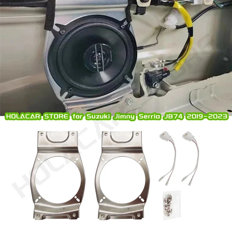 Car Speaker For Suzuki Jimny 3 Door JB64 JB74 2019 2020 2021 2022 2023 Rear 5 Inch Speaker Bracket Horn Stand with Wire Harness