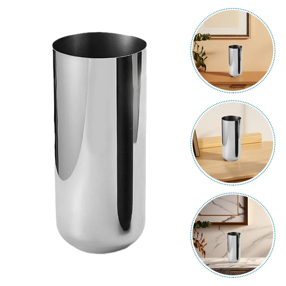 

10X23cm 304 Stainless Steel Vase Decorative Centerpiece For Home Wedding, For Flower Arrangement Decorative Planter Tall Vase
