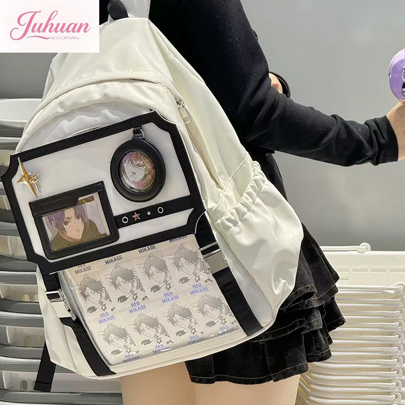 Japanese Two-dimensional Backpack Large Food Volume College Neutral Student Class Computer 40cm Baby Bag Double Shoulder Lta Bag