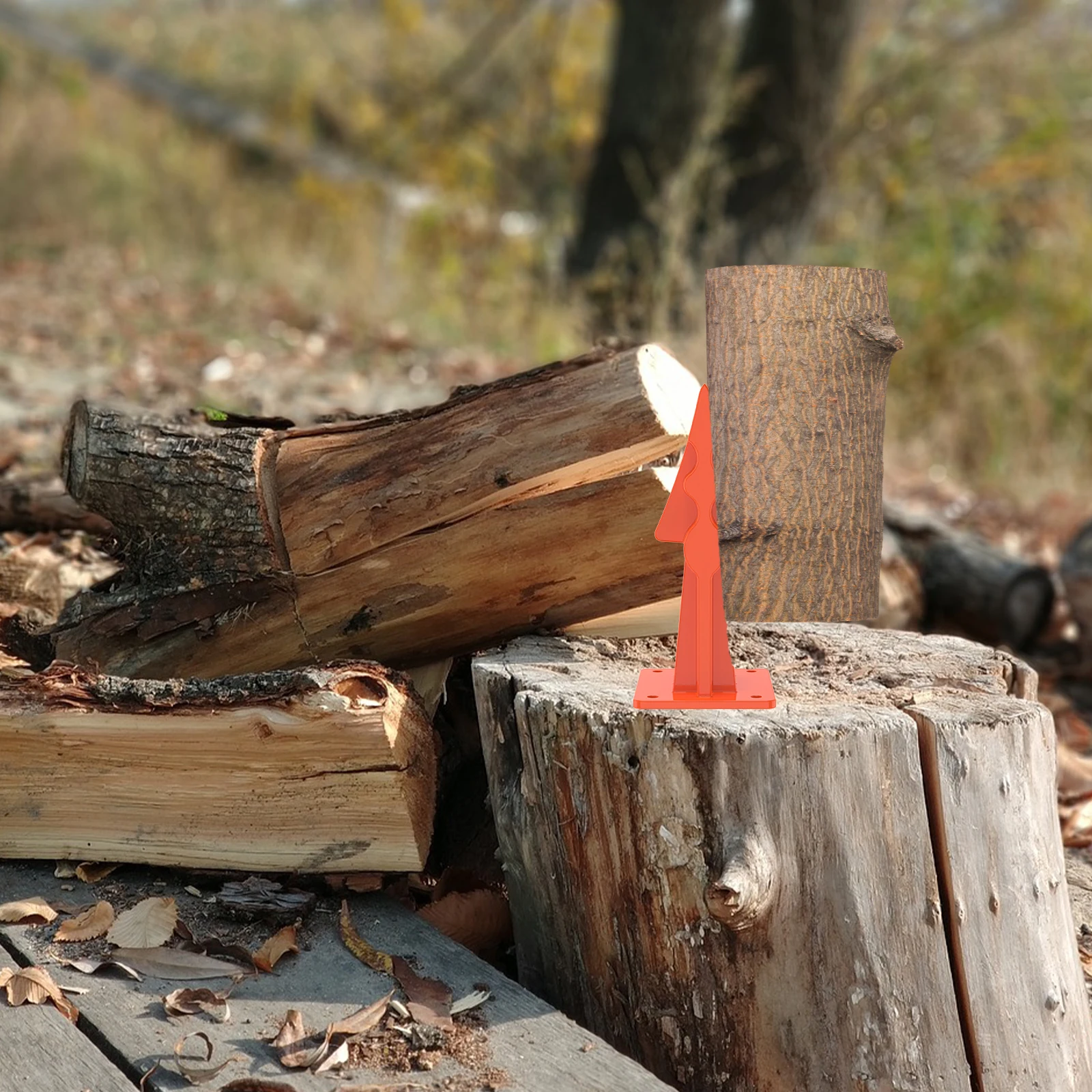 Manual Log Splitter Portable Wood Kindling Splitting Tool Carbon Steel Wood Splitting Stand Outdoor Log Wood Splitter Hand Tools