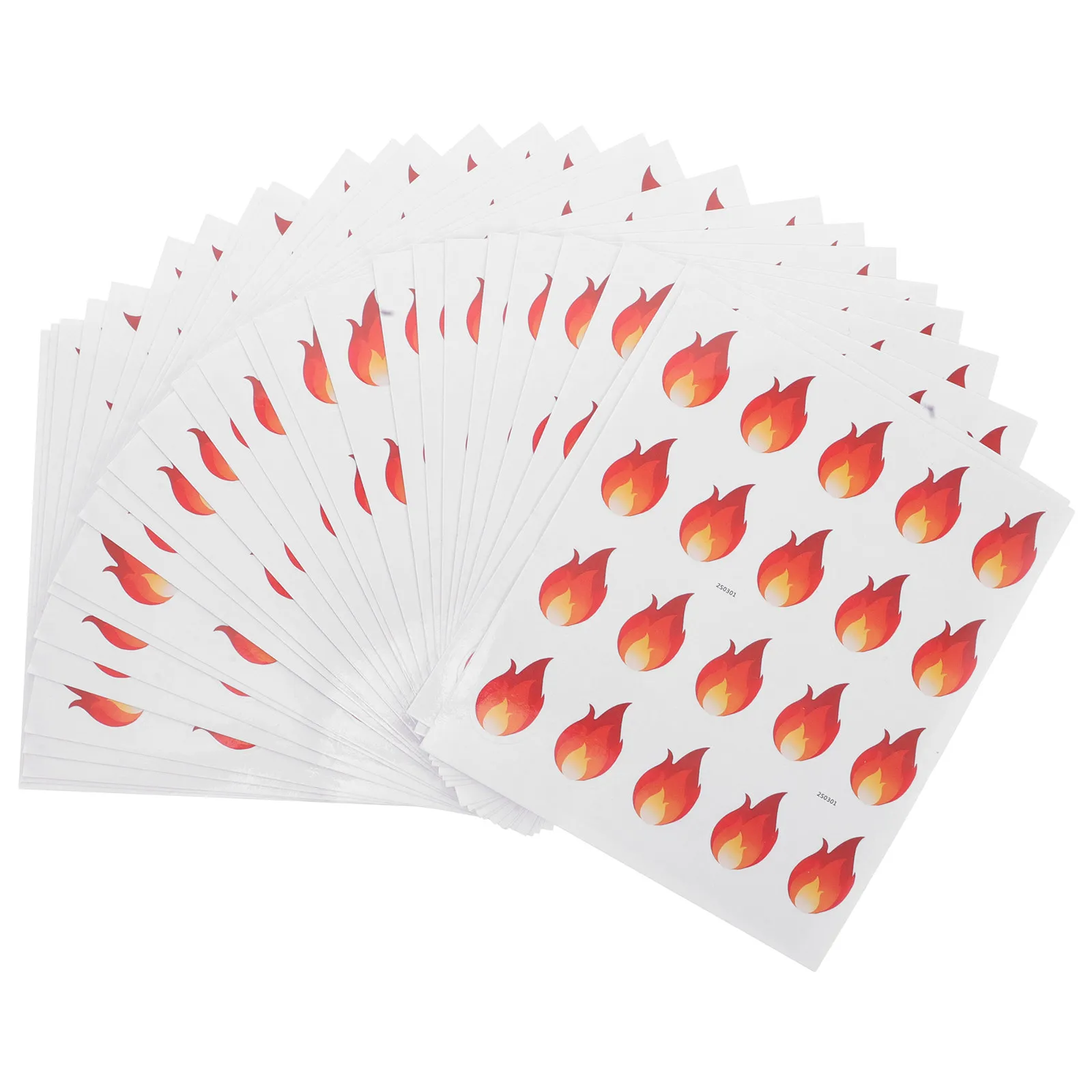 

500Pcs Small Flame Stickers High Adhesion Waterproof Flame Decals for DIY Craft Scrapbooking Notebooks Planners Spicy Food