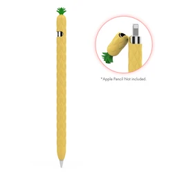 Silicone Case For Apple Pencil 1 2 Pro Pen Protective Sleeve Skin Cover Pen Case Cute pineapple for ipad pencil